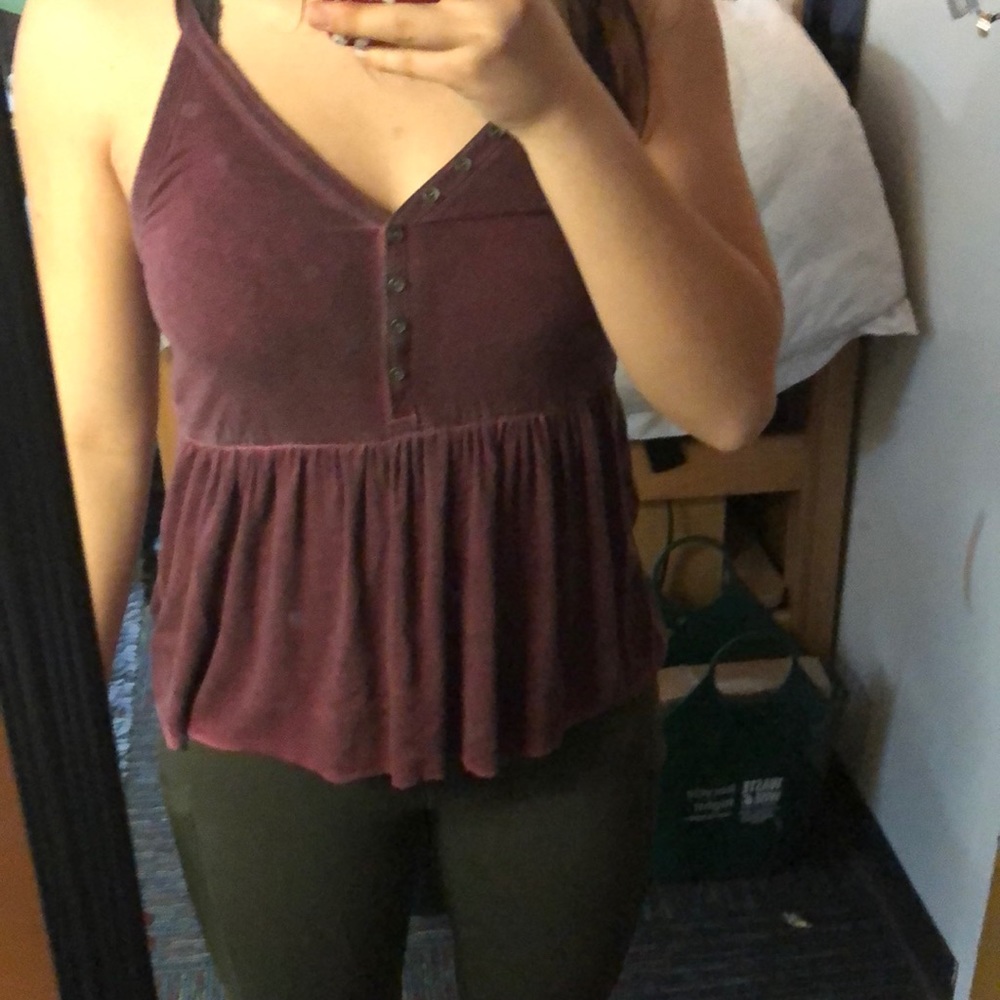 Purple tank top blouse
